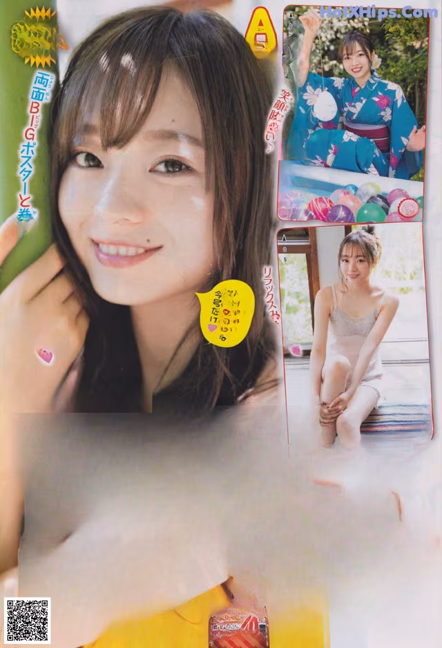 A magazine with a picture of a woman in a kimono.
